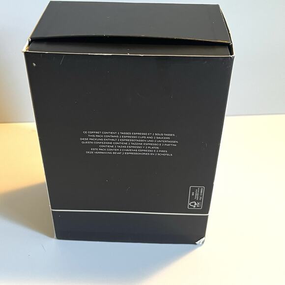 Nespresso View Atelier Design Collection Espresso Set of 2 Glasses + Saucers NIB - Picture 12 of 16